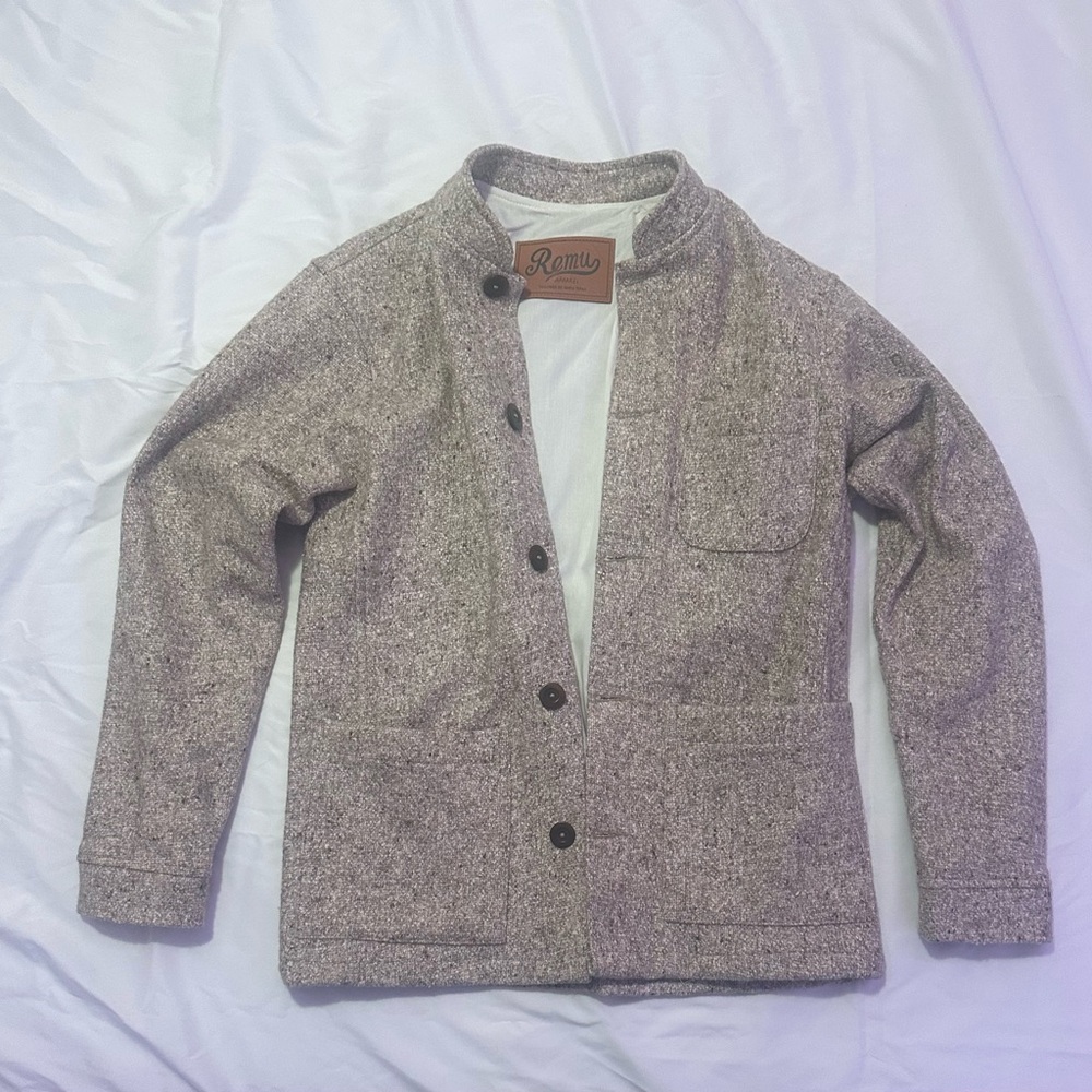 Remu Apparel Tambo Wool Jacket Men’s Small, Button Front, Silk Lined